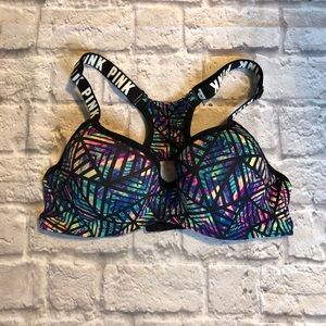 VS PINK Geometric Neon Sports Bra